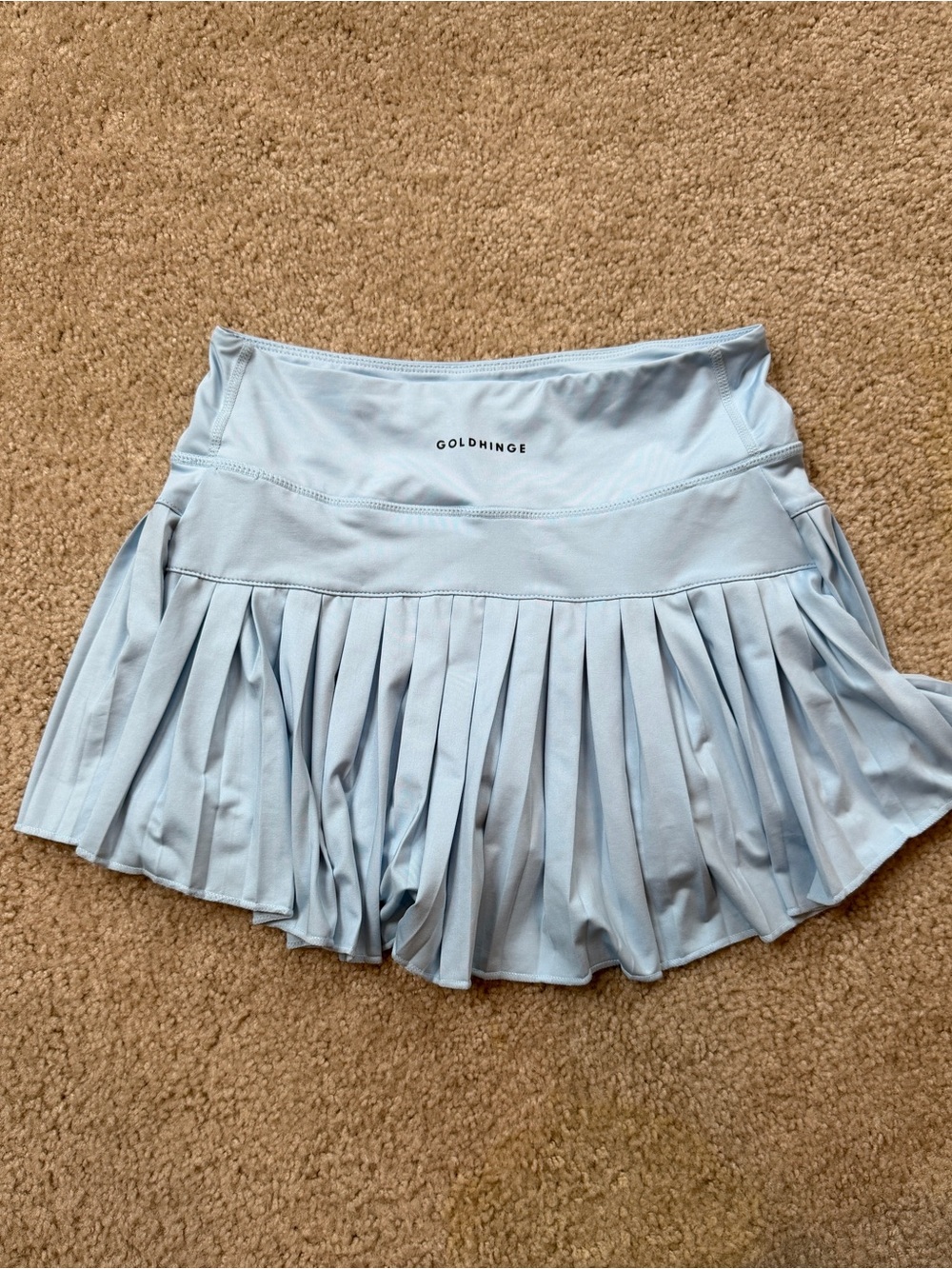 Gold Hinge Light Blue Pleated Tennis Skirt - Picture 2 of 2